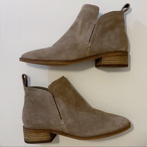 Dolce Vita Taupe Suede Ankle Booties